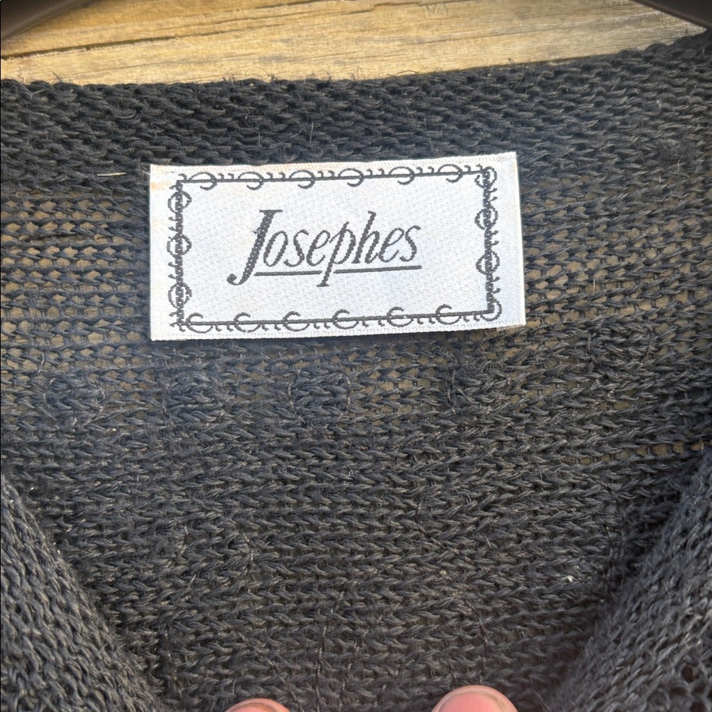 Vintage Black Sweater with Embroidered Beaded Detail – Josephes - Picture 3 of 8